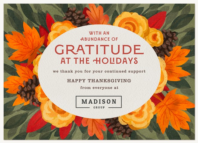 Abundant Gratitude Business Holiday Cards