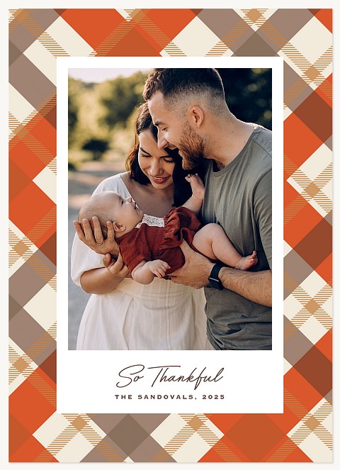 Fall Plaid Thanksgiving Cards