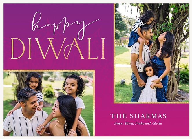 Shimmering Diwali Diwali Holiday Cards