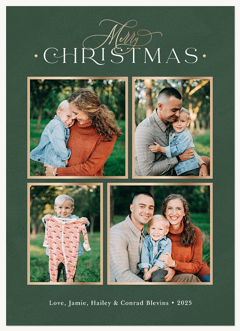 Shimmering Elegance Personalized Holiday Cards