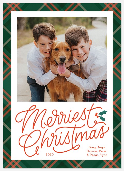 Christmas Plaid Holiday Photo Cards