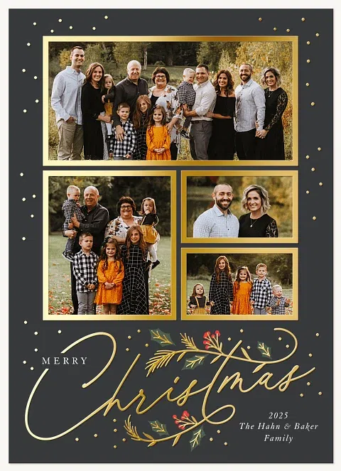 Shining Details Personalized Holiday Cards