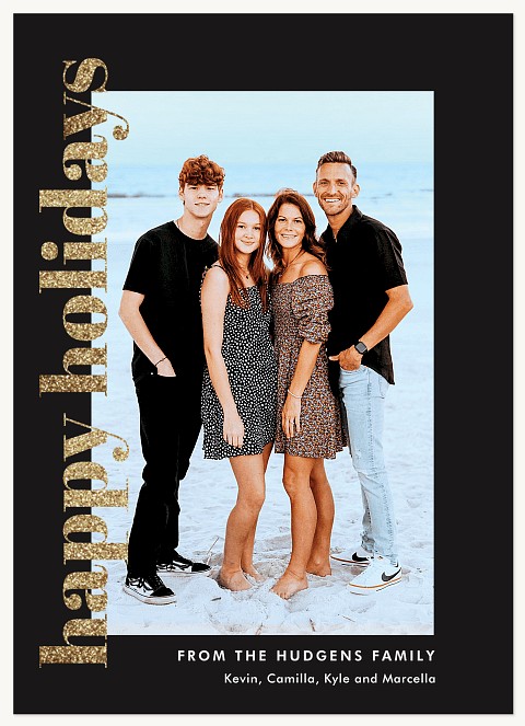 Glitter Side Personalized Holiday Cards