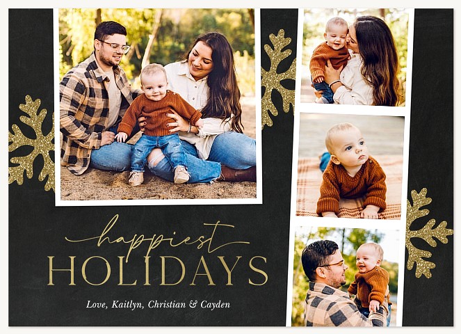 Snowflake Filmstrip Personalized Holiday Cards