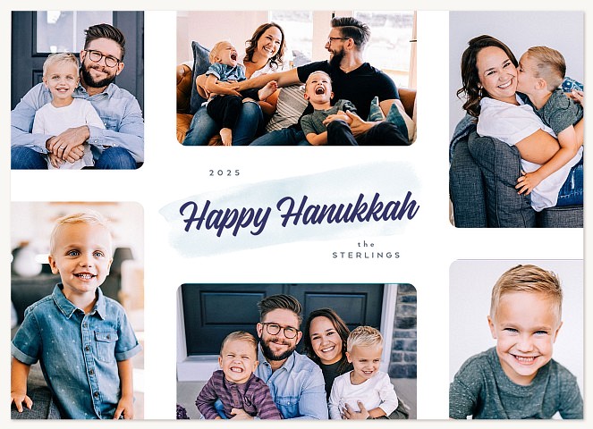 Modern Script Hanukkah Cards