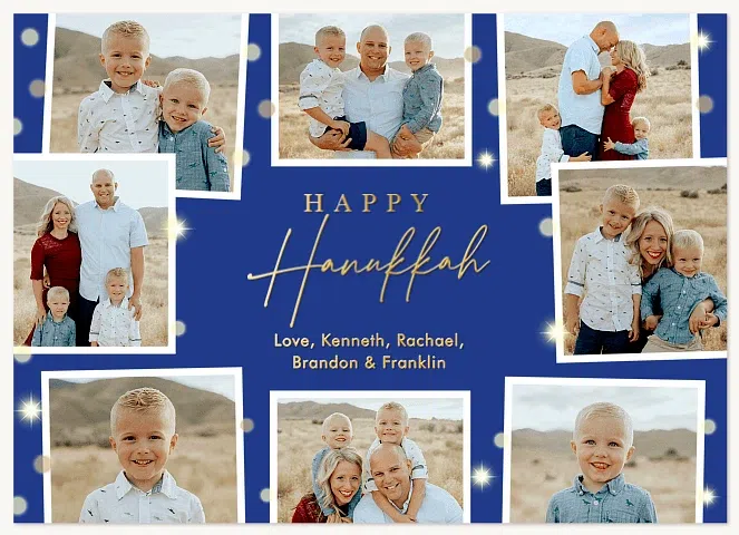 Dazzling Lights Hanukkah Cards