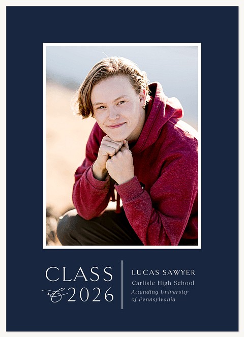 Solo Shot Graduation Cards