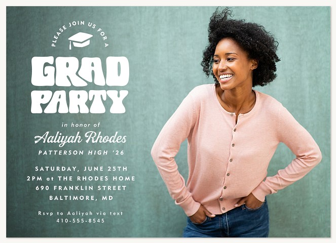 Bubble Letters Graduation Cards