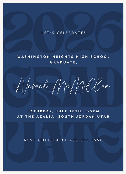 Bold Type Stack Graduation Cards