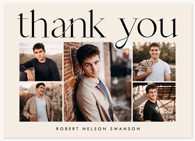 Elegant Headline Thank You Cards 