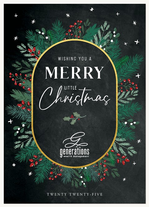 Merry Greenery Business Holiday Cards