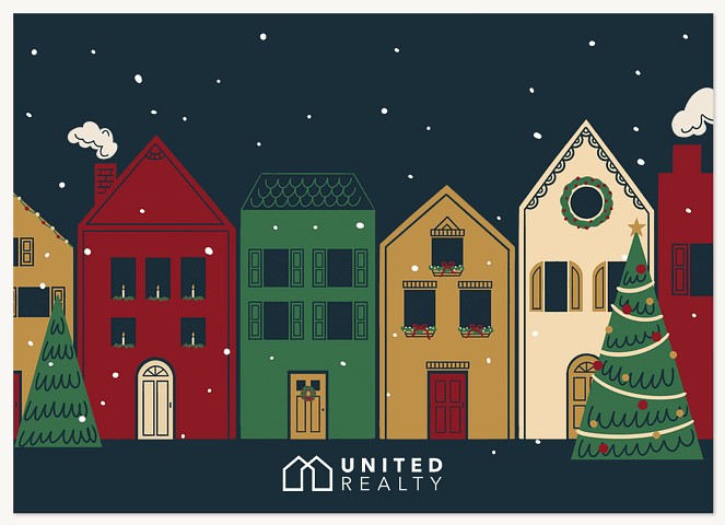 Festive Houses Business Holiday Cards