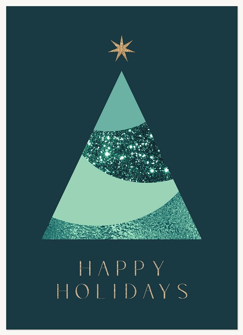 Glittering Pine Business Holiday Cards