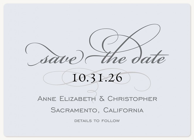 Sterling Scroll Save the Date Magnets