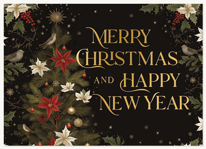 Poinsettia Delight Business Holiday Cards