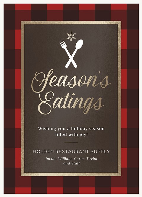 Season's Eatings Business Holiday Cards