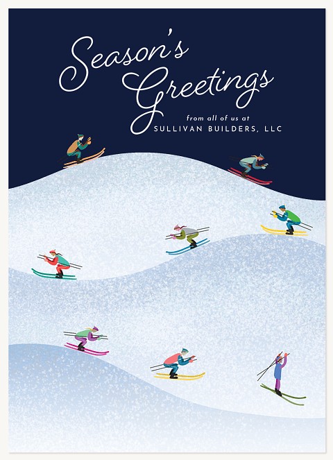 Ski Slopes Business Holiday Cards
