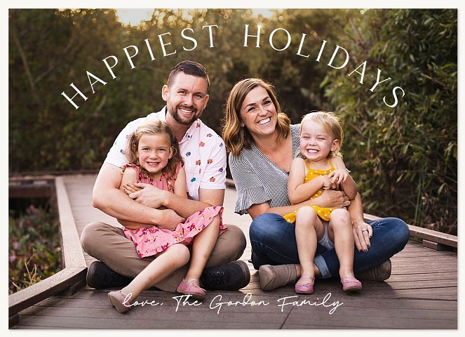 Simple Elegance Personalized Holiday Cards