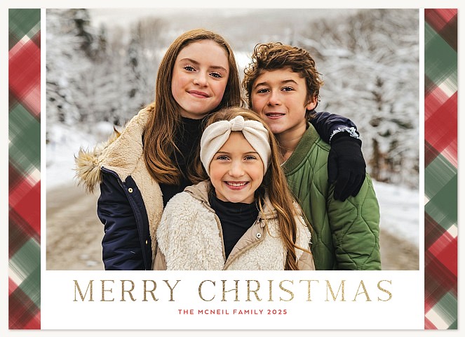 Buffalo Plaid Personalized Holiday Cards