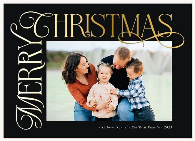 Bold Luxe Personalized Holiday Cards