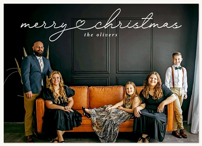 Merry Heart Personalized Holiday Cards