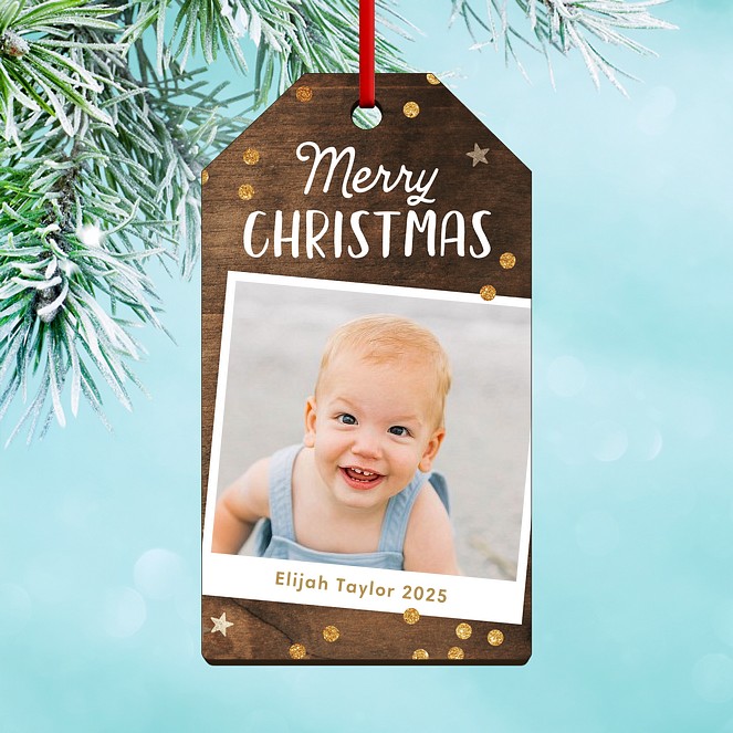Cheerful Snapshot Custom Ornaments
