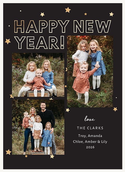 Shining Stars Personalized Holiday Cards