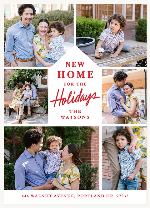 Home Cutout Personalized Holiday Cards
