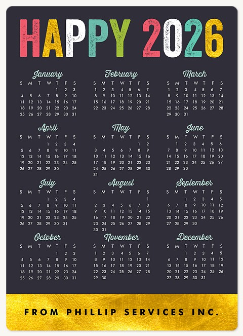 Mod Calendar Holiday & Christmas Magnet Cards