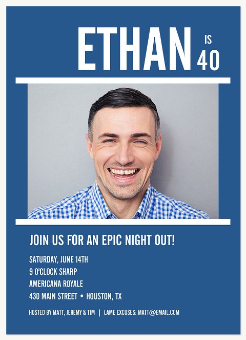 Wonderful Adventure Adult Birthday Party Invitations