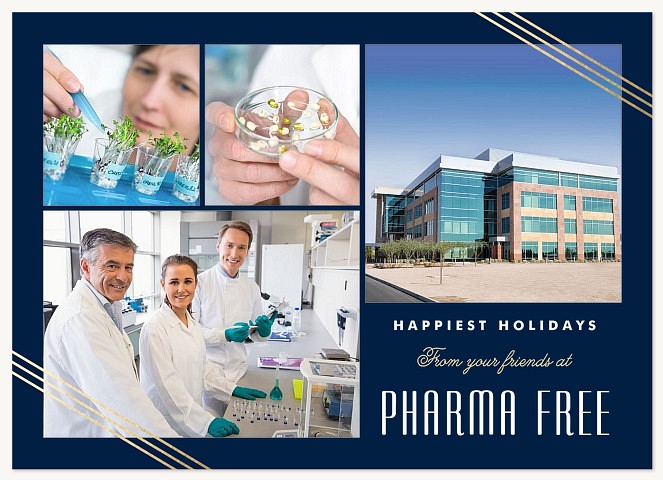 Glimmering Script Business Holiday Cards