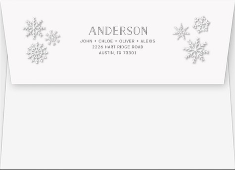 Snowfall Return Address Envelopes