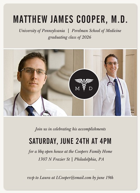 MD Medallion Graduation Cards