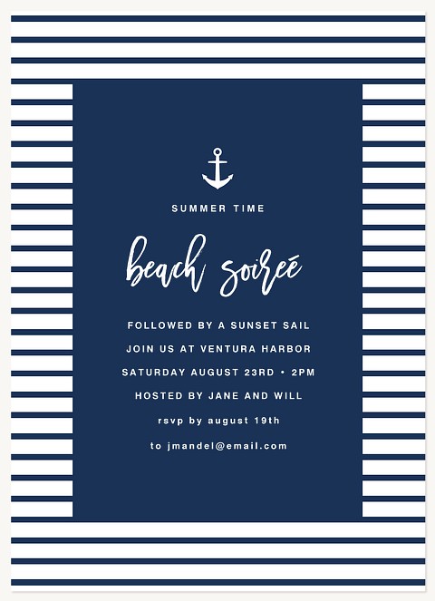 Beachcomber Party Invitations
