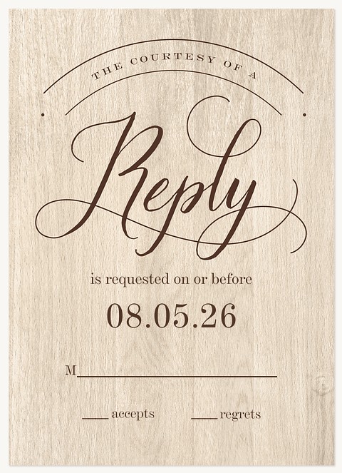 Rustic Chic Wedding RSVP Cards