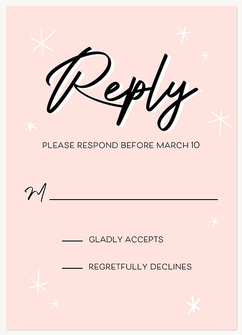 Golden Tiara Quinceañera RSVP Cards