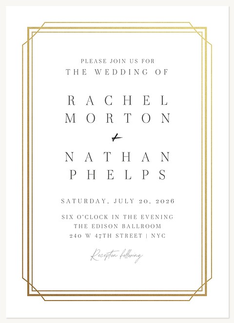 Classic Elegance Wedding Invitations