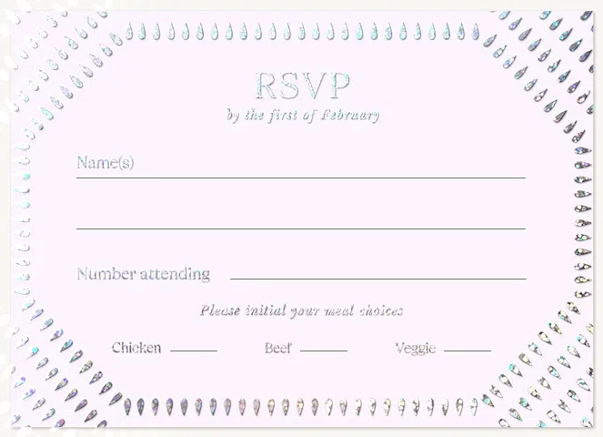 Iridescent Dreams Wedding RSVP Cards