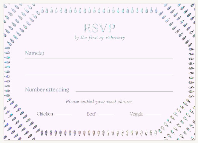 Iridescent Dreams Wedding RSVP Cards
