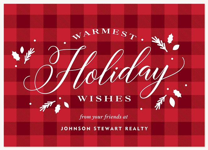 Plaid With Flair Business Holiday Cards