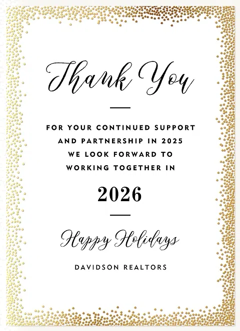 Golden Stardust Business Holiday Cards