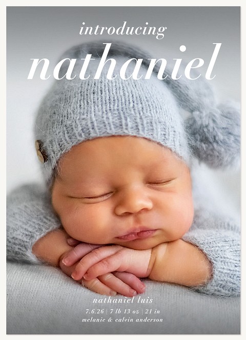 Headline Intro Baby Announcements