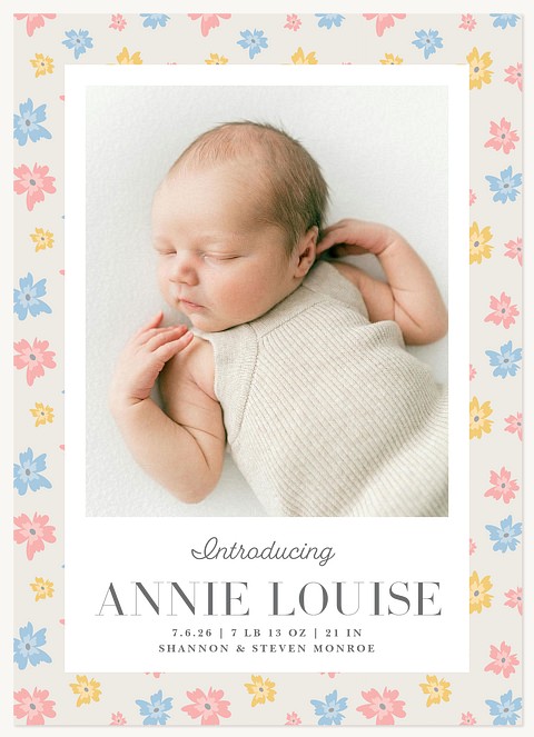 Petite Fleur Baby Announcements