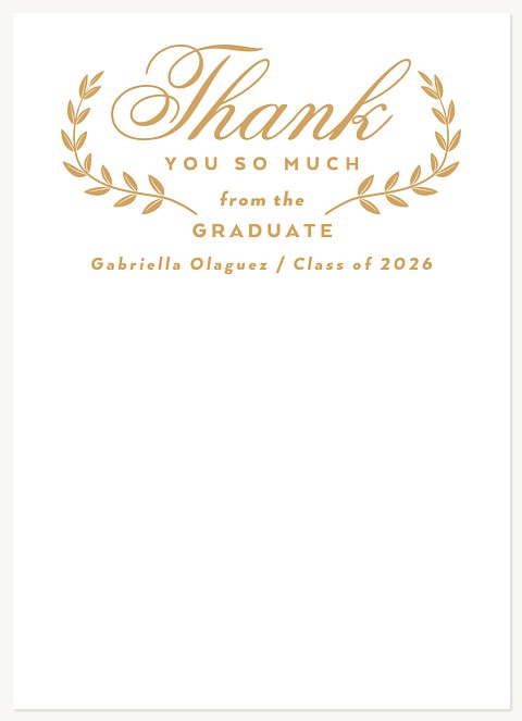 Gleaming Laurel Thank You Cards 