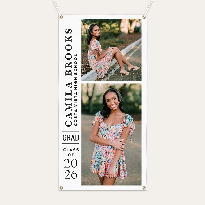 Modern Grid Graduation Banner Custom Banners