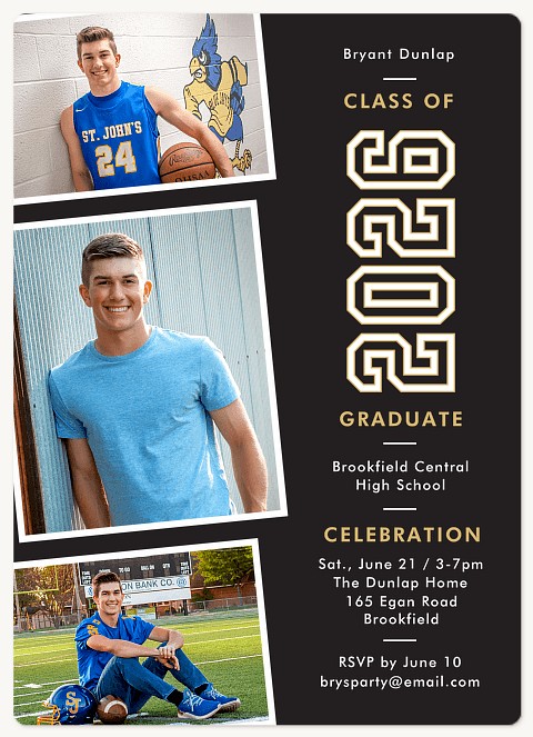 Vertical Year Graduation Cards