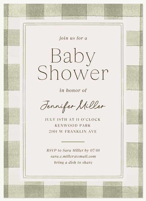 Picnic Blanket Baby Shower Invites