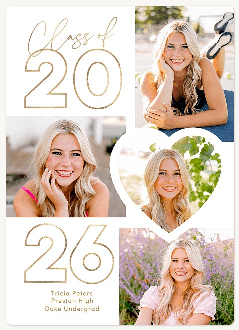 Heart Photo Graduation Cards