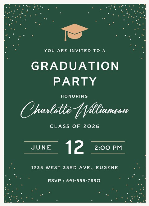 Corner Celebration Confetti Graduation Cards
