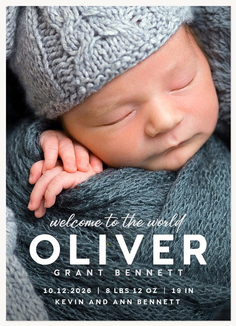 Grand Entrance Baby Announcements